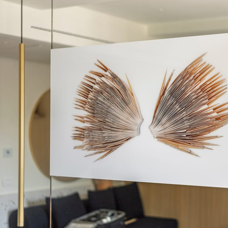 Detail of artwork inside Hotel Milu