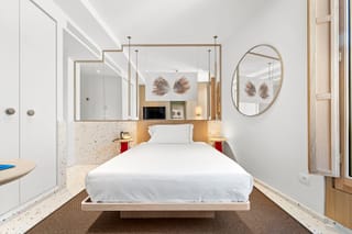 Dettaglio camera singola con comodini Hotel Milu Milano